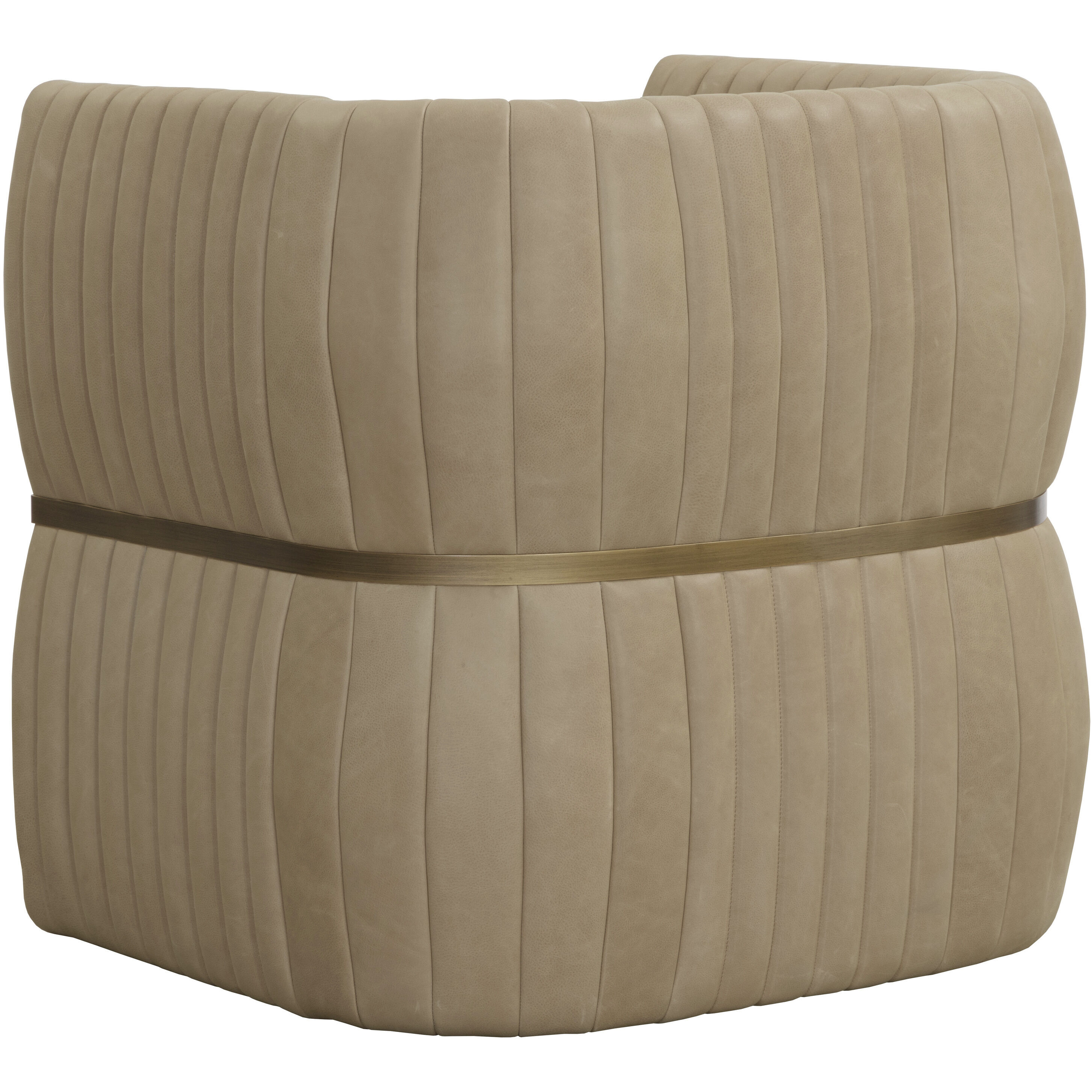 Tryor Sahara Sand Leather Lounge Chair